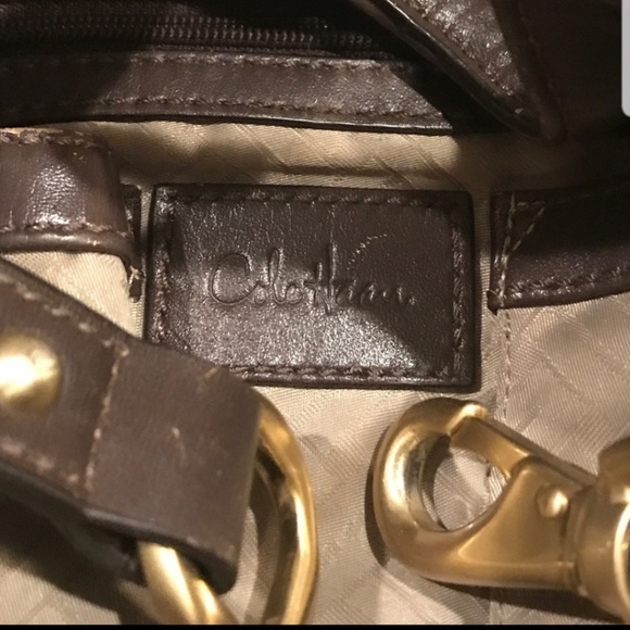 COLE HAAN woven leather handbag w/dust bag - Picture 8 of 12